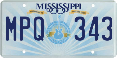 MS license plate MPQ343
