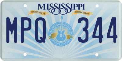 MS license plate MPQ344