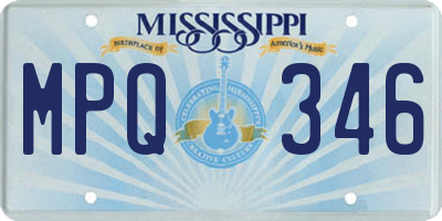 MS license plate MPQ346