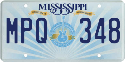 MS license plate MPQ348