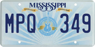 MS license plate MPQ349