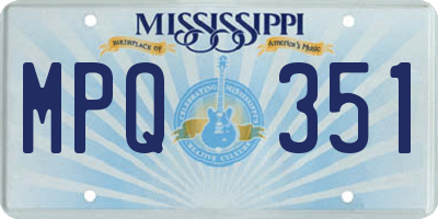 MS license plate MPQ351