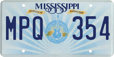 MS license plate MPQ354