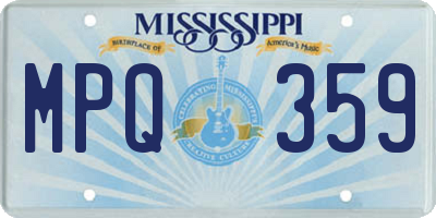 MS license plate MPQ359