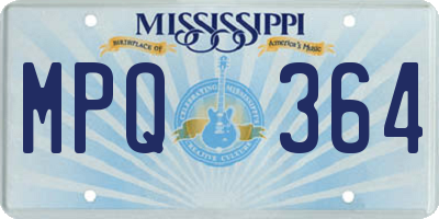 MS license plate MPQ364