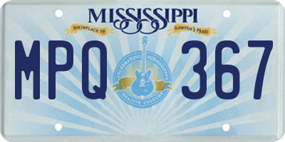 MS license plate MPQ367