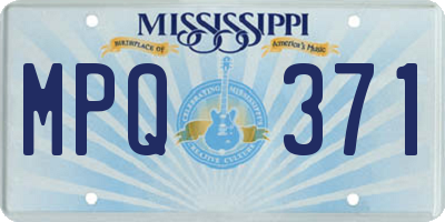 MS license plate MPQ371