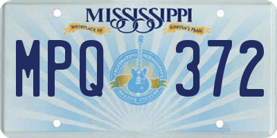 MS license plate MPQ372