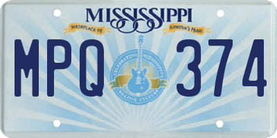 MS license plate MPQ374