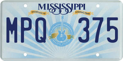 MS license plate MPQ375