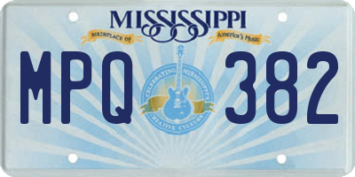 MS license plate MPQ382