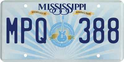 MS license plate MPQ388