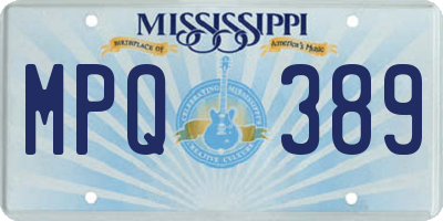 MS license plate MPQ389