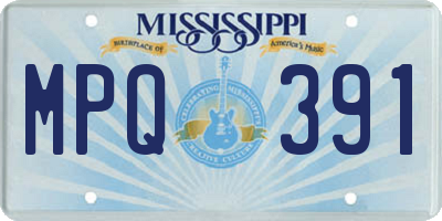 MS license plate MPQ391