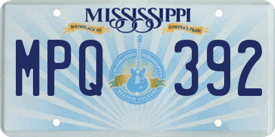 MS license plate MPQ392