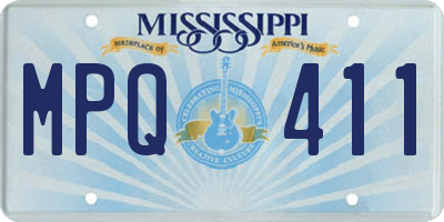 MS license plate MPQ411
