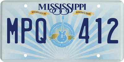 MS license plate MPQ412
