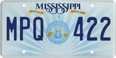 MS license plate MPQ422