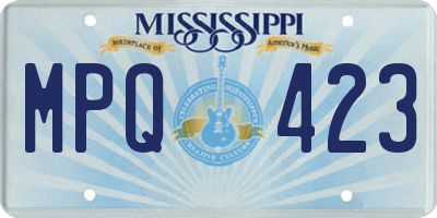MS license plate MPQ423