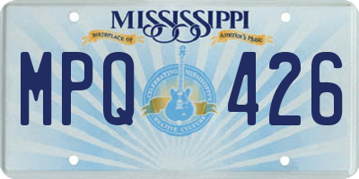 MS license plate MPQ426