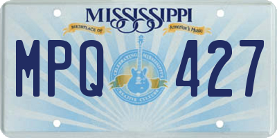 MS license plate MPQ427