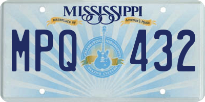 MS license plate MPQ432