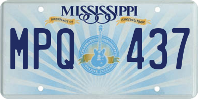 MS license plate MPQ437