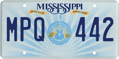 MS license plate MPQ442