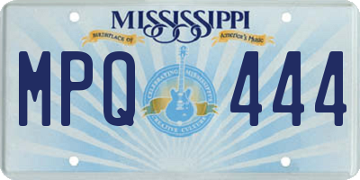 MS license plate MPQ444