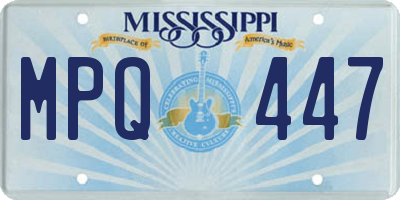 MS license plate MPQ447
