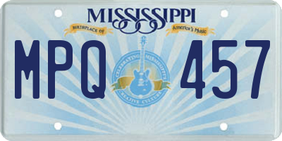 MS license plate MPQ457