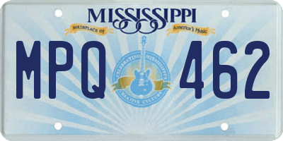 MS license plate MPQ462