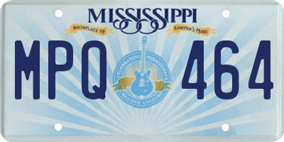 MS license plate MPQ464