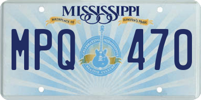 MS license plate MPQ470