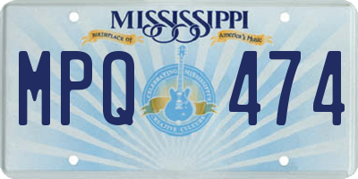 MS license plate MPQ474