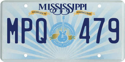 MS license plate MPQ479