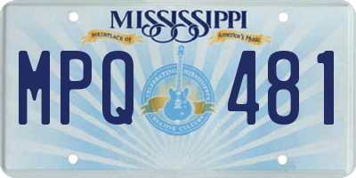 MS license plate MPQ481