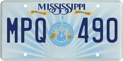 MS license plate MPQ490