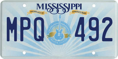 MS license plate MPQ492