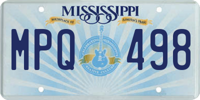 MS license plate MPQ498