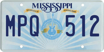 MS license plate MPQ512