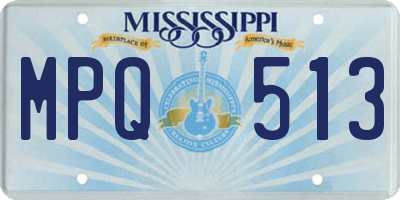 MS license plate MPQ513