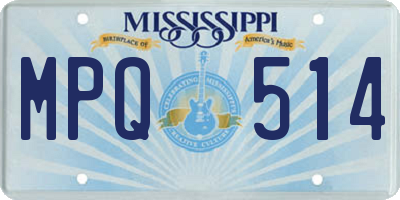 MS license plate MPQ514