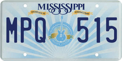 MS license plate MPQ515