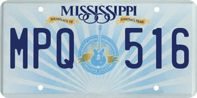 MS license plate MPQ516
