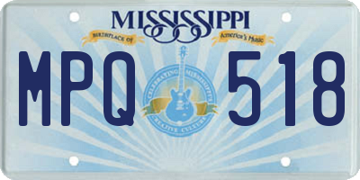 MS license plate MPQ518