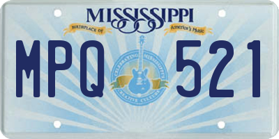 MS license plate MPQ521