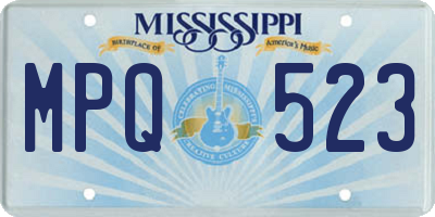 MS license plate MPQ523