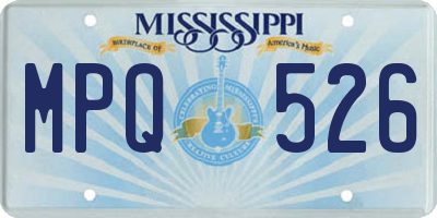MS license plate MPQ526
