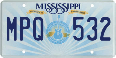 MS license plate MPQ532